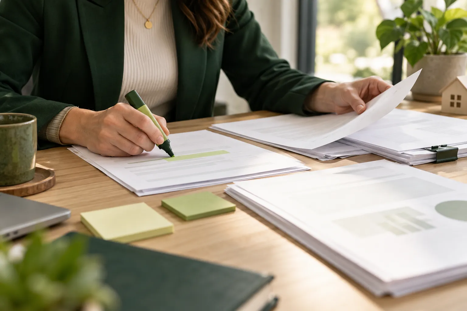 Reviewing lender conditions with a highlighter